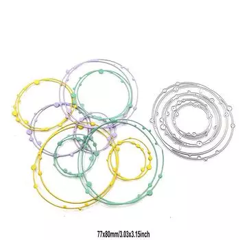 Круглая гирлянда, рамка, штампы, металлический трафарет, сделай сам, скрапбукинг, альбом, бумажная карта, тиснение, ремесленный декор, художественная высечка