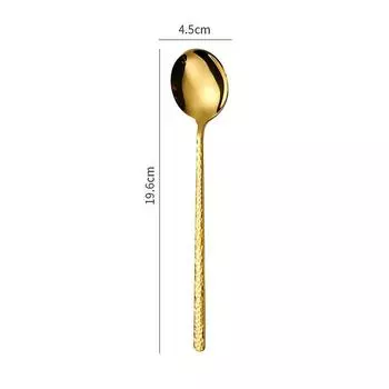 Круглая головка из нержавеющей стали для размешивания кофе, креативная длинная ручка для мороженого, половник для супа, домашняя кухня, необходимый инструмент для столовых приборов серебряный