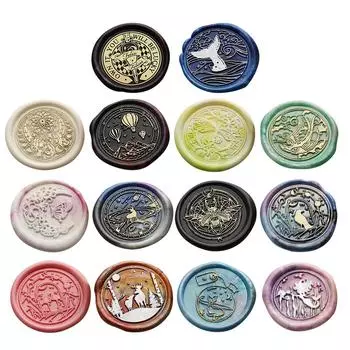 Круглая головка штампа DIY ручной счет эмалевая восковая головка для подарка скрапбукинг A