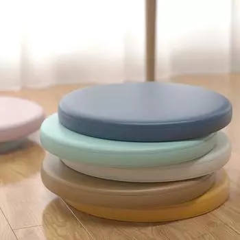 Круглая искусственная кожа маслостойкая подушка для обеденного стула водонепроницаемая легкоочищаемая подушки для барных стульев нескользящая подушка из пены с эффектом памяти 28cm