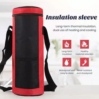 Круглая изоляционная крышка для бутылки, складной изоляционный чехол для бутылки со льдом, изоляционная крышка для бутылки с горячей водой для улицы темно-синий