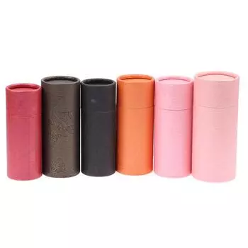 Круглая картонная подарочная коробка Упаковка для флаконов косметических эфирных масел Упаковка для помады Упаковка для духов Коробки из крафт-бумаги