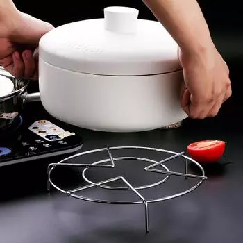 Круглая кастрюля из нержавеющей стали 304, подставка для пельменей, полка для риса, поднос для домашней кухни, аксессуары для готовки