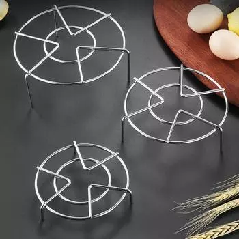 Круглая кастрюля из нержавеющей стали для пароварки, подставка для пельменей, подставка для посуды на кухне, аксессуары для приготовления пищи S