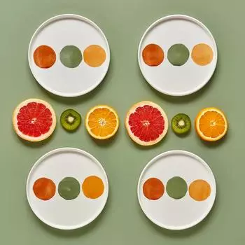 Круглая керамическая тарелка для торта, набор из 4 шт. (19см)