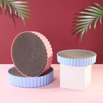 Круглая когтеточка для кошек, шлифовальные когти, картон, гофрированная бумага, когтеточка для кошек, скребки для котят, мебель для домашних животных