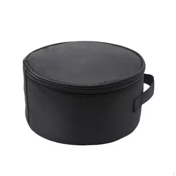 Круглая косметичка-мешок для хранения веера с ручкой для переноски, органайзер для туалетных принадлежностей