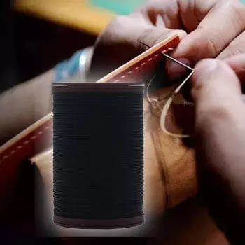 Круглая кожаная вощеная нить DIY восковая нить для ручного шитья ожерелья браслеты черный бежевый