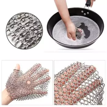 Круглая/квадратная сетка для чистки кастрюль из нержавеющей стали, скребок, полезное средство для удаления ржавчины, щетка для кухонных принадлежностей 4