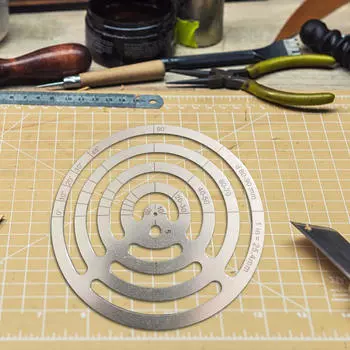 Круглая линейка из нержавеющей стали, прецизионная профессиональная ручная работа, круг, трафарет, угол, закругленный угол