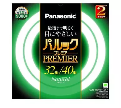 Круглая люминесцентная лампа Panasonic 32 40 Вт, тип 2 шт., G10q, натуральный цвет, Palook Premier FCL3240ENWH2KF (ФКЛ) &