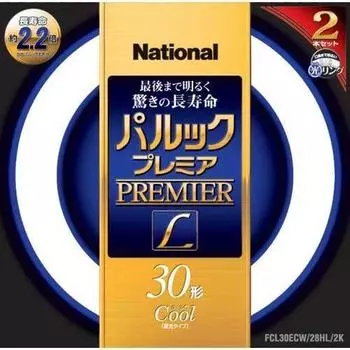 Круглая люминесцентная лампа Panasonic Pallook Premier L30W холодного цвета, 2 шт.