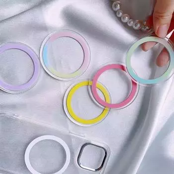 Круглая магнитная наклейка Macsafe для iPhone 15 14 Pro Max Samsung Magsafe Socket Pocket Grip Bracket Expanding Stand Holder фиолетовый