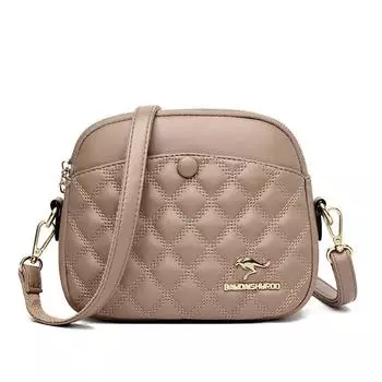 Круглая маленькая сумка женская модная ромбовидная сумка через плечо летняя новая однотонная женская сумка через плечо портативный кошелек