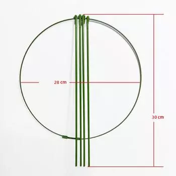 Круглая металлическая подставка для садовых растений, цветов и овощей, держатель колышка, фиксирующий стержень для сада, инструмент для бонсай 30 см 5pcs