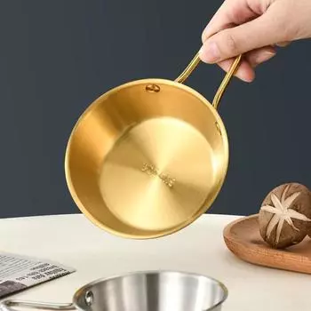 Круглая миска для рисового вина с ручкой из нержавеющей стали, бытовые миски для еды, чашки для соуса, посуда, посуда, кухонная утварь 300ML серебряный