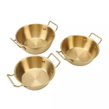 Круглая миска из нержавеющей стали для макания, приправа с ручкой для закусок, соевый соус S