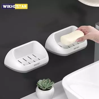 Круглая мыльница, слив для ванной, держатель для мыла, чехол для мыла, стеллаж для хранения мыльницы, поднос, наборы аксессуаров для ванной комнаты серый