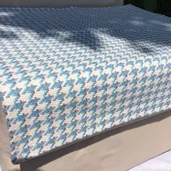 Круглая Нейтральная Подушка для Дивана из Массива Дерева Полотенце Минималистичная Ткань из Хлопка и Льна Нескользящая Грубая Ткань Ковер Подушка для Окна Машинная Стирка Антистатическая Blue insane bird22 45*45cm pillow case (no core)