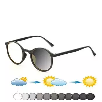 Круглая оправа ручной работы, цельные носовые упоры, модные фотохромные очки для чтения от +0,75 до +4 +0.75