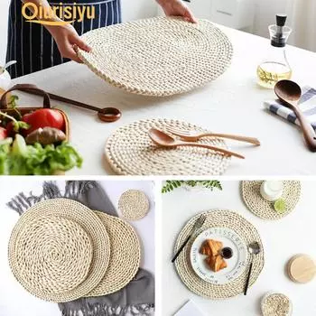 Круглая овальная салфетка из ротанга Round 11cm