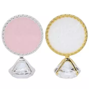 Круглая палитра для дизайна ногтей из смолы, домашний салон, портативный гель-лак для ногтей, цветная витрина Pink Bottom Silver Frame