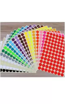 Круглая печать LuceLuce, цветная печать, круглая круглая печать, художественная липкая печать, круглая печать, наклейка с наградой, круглая наклейка 16 мм, 20 цветов