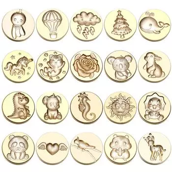 Круглая печать, медная головка, 3D рельефная эмалированная медная головка для подарка, скрапбукинга C