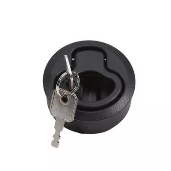 Круглая пластиковая ручка с защелкой, защелка для замка, плоский замок, лодка, яхта, морской автомобиль, автофургон, дверная ручка с комплектом ключей One Size чёрный