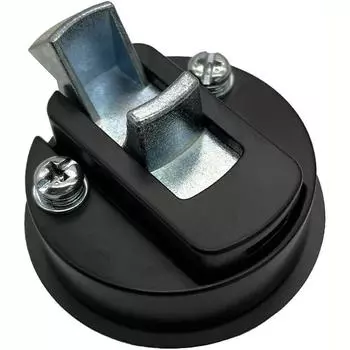 Круглая пластиковая ручка с защелкой, защелка для замка, плоский замок, лодка, яхта, морской автомобиль, автофургон, дверная ручка с комплектом ключей One Size чёрный