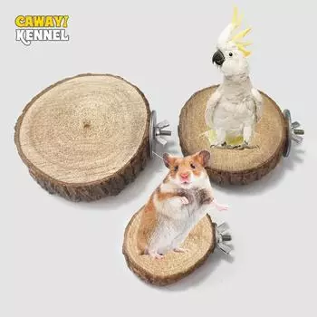Круглая подставка для попугая, хомяка, домашняя птица, попугай, деревянная платформа, кронштейн, игрушка, хомяк, ветка, насест, клетка для птиц, игрушка, подставка для питомца