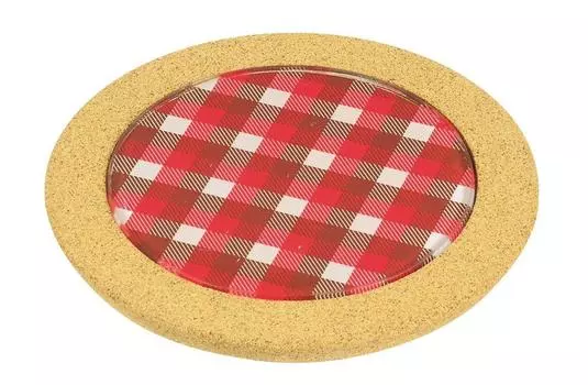 Круглая подставка для посуды Funtu Cook, Pearl Metal, 15 см, красная, HB-3478 красный