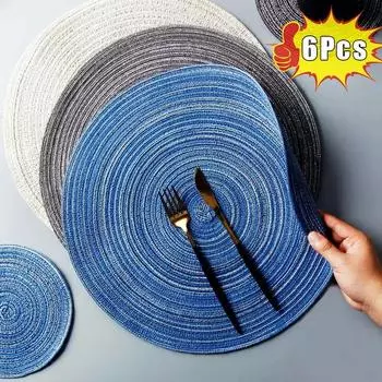 Круглая подставка под столовые приборы для столовой, нескользящая, термостойкая, подставка под чашку для кофе, чая, украшения для дома и кухни 1Pcs