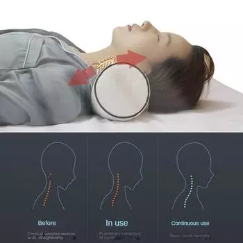 Круглая подушка для головы, медленный отскок, мягкая подушка для сна с эффектом памяти, цилиндрическая подушка, многофункциональная подушка для релаксации ног и талии 8x44.5cm