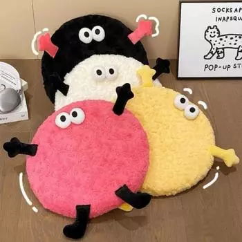 Круглая подушка для сиденья, мягкая подушка для пука, коврик для стула для сидячего образа жизни, классная комната чёрный