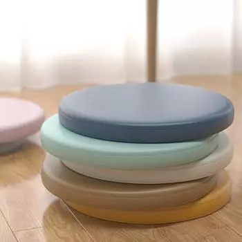 Круглая подушка из кожи для обеденного стула, подушка для барного стула, подушка для эркерного окна, пена с эффектом памяти, нескользящая мягкая подушка для сиденья 40x40cm белый