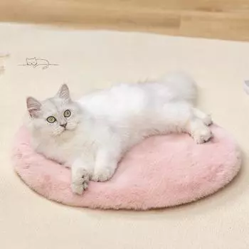 Круглая портативная моющаяся походная кровать для собак, кошачий лежак, матрас, подушка для сна, товары для домашних животных, котят, хомяков, кровать для домашних животных Diameter 45CM