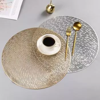 Круглая противоскользящая полая чаша для кофе, коврик для столовых приборов, коврик для чашки чая, ужина