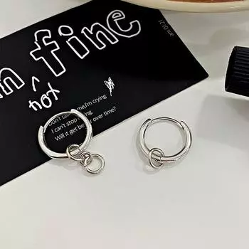 Круглая пряжка для ушей, пряжка для ушей, простая простая круглая серьга, легкая роскошная нишевая дизайнерская серьга