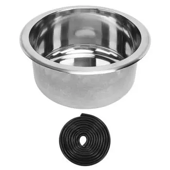 Круглая раковина для автофургона 225x120 мм, 9 дюймов, нержавеющая сталь 304, с канализационным выходом 40 мм для лодки-фургона