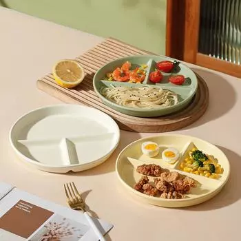 Круглая разделенная тарелка Тарелка для еды Тарелка для фруктового салата Посуда Керамическая тарелка Керамическая тарелка Тарелка для десерта Тарелка для безделушек
