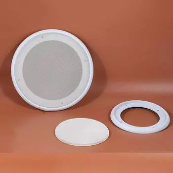 Круглая решетка динамика, металлическая крышка для потолка, элегантная защита динамика для транспортных средств, экономящая место защита динамика для ежедневных путешествий 4 inches белый