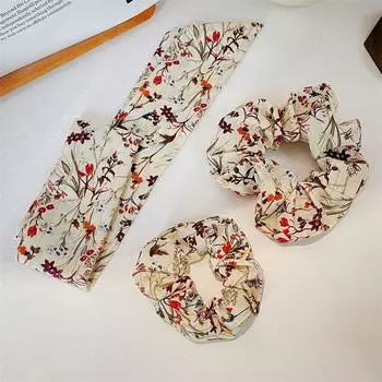 Круглая резинка для волос из ткани, женская резинка для волос в корейском стиле, шелковая лента, резинка для волос Large