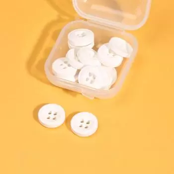 Круглая рубашка с пуговицами, универсальная круглая черная белая одежда, верхняя красивая пуговица, детский свитер с пуговицами, рубашка Ivory White * Diameter 11mm * Round