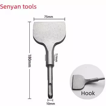 Круглая ручка ударная дрель лопата зубило: Двойная яма и канавка для расширения бетонной стены Bent Hook Round Handle 17*180*75