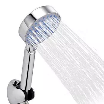 Круглая ручная душевая головка из хромированной латуни, экономящая воду, ручной распылитель, аксессуары для ванной комнаты