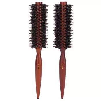 Круглая щетка для укладки волос, салонная расческа для завивки волос с заостренной хвостовой ручкой Inclined Lines