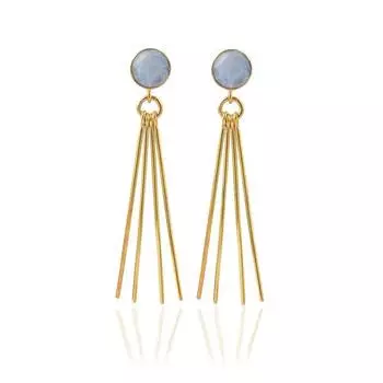 Круглая серьга ручной работы с лунным камнем, уникальные ювелирные изделия, серьги-подвески из желтого золота, подарок для невесты, серебро 925 пробы