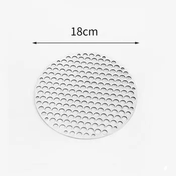 Круглая сетка из нержавеющей стали для гриля для духовки, плиты, сковороды, решетка для барбекю, готовка 18CM