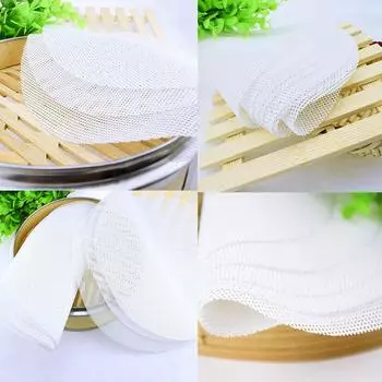 Круглая силиконовая антипригарная сетчатая подложка для пароварки для фаршированных булочек/хлеба, выпечка, кухонные принадлежности, круглый коврик для пельменей